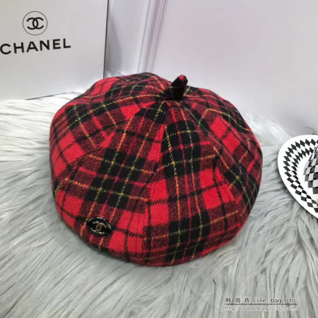 CHANEL香奈兒 秋冬小香風專櫃新品 火爆經典款貝雷帽 百搭南瓜帽 LLWJ8336